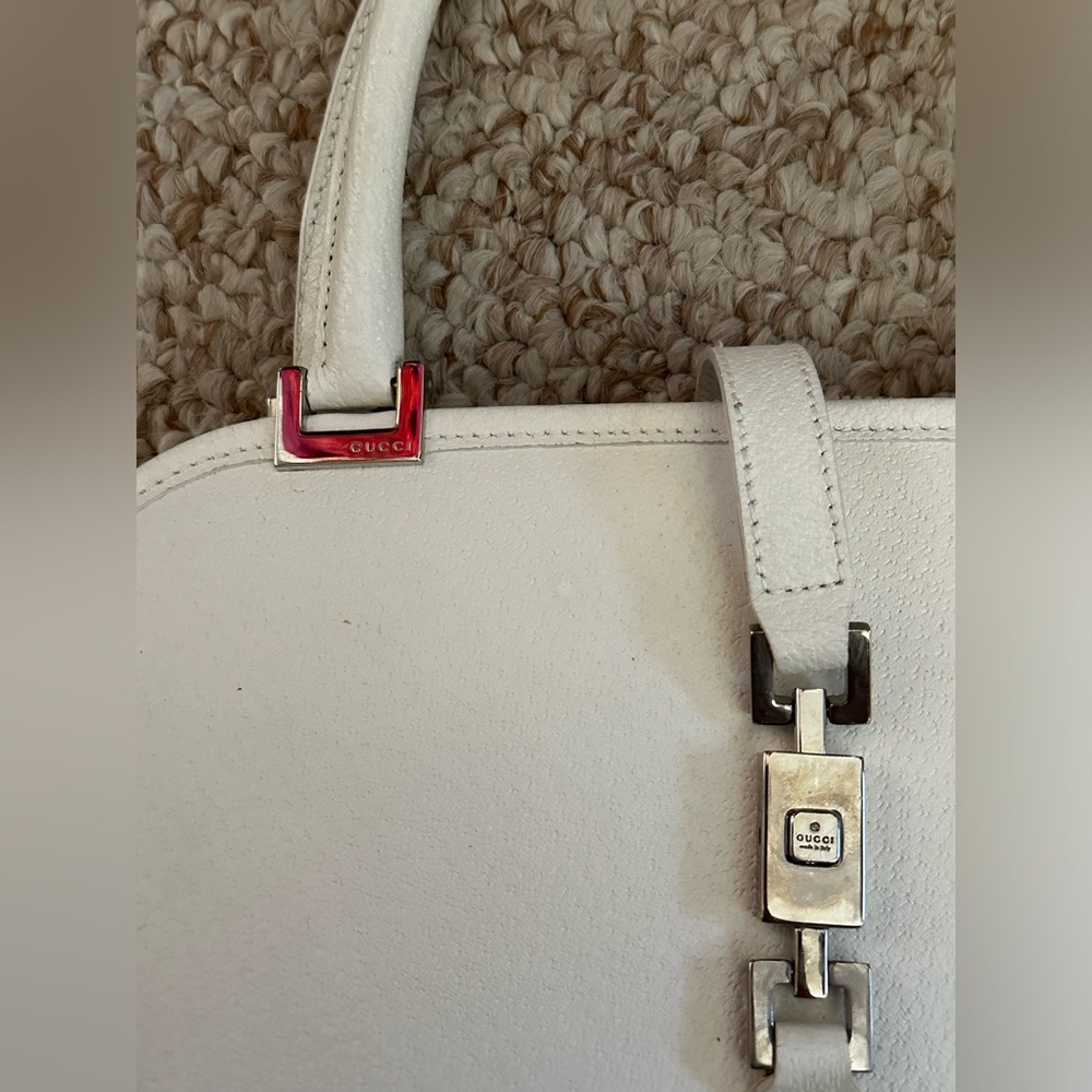 Vintage GUCCI Jackie Leather Handbag Silver Hardware - Picture 2 of 11